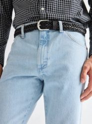 MESKI PASEK WRANGLER BRAIDED BELT BLACK 112378832. Czarne paski męskie Wrangler, klasyczne. Za 89.99 zł.