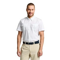Koszula Jachtowa Slam Deck Dorosłych. Białe koszule męskie SLAM, m, bez wzorów, z bawełny, sportowe, bez kołnierzyka, bez ramiączek. Za 386.99 zł.