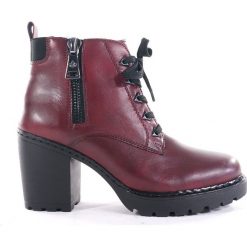 BOTKI DAMSKIE RIE Y7011 BOR. Botki damskie Rieker, bez wzorów, z futra, bez obcasa, na platformie, bez zapięcia. Za 329.00 zł.