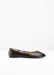 Baleriny. Brązowe balerinki damskie bonprix, bez wzorów, bez obcasa, bez zapięcia. Za 54.99 zł.