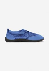 Niebieskie Wsuwane Płaskie Buty Sportowe Ozdobione Perforacją Rivanema. Niebieskie buty sportowe męskie Born2be, bez wzorów, bez zapięcia. Za 34.99 zł.