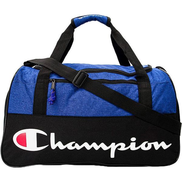 Torba Champion Utility Medium Duffel 52L. Niebieskie torby sportowe męskie Champion, bez wzorów, z materiału. Za 94.99 zł.