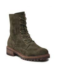 Clara Barson Trapery WS5600-09 Zielony. Zielone trapery damskie Clara Barson, z materiału, bez zapięcia. Za 119.99 zł.