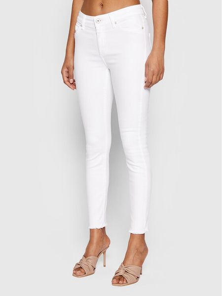 ONLY Jeansy Blush 15155438 Biały Skinny Fit. Białe jeansy damskie ONLY, bez wzorów, z bawełny. Za 159.99 zł.