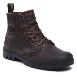 Trapery Palladium. Brązowe trapery damskie Palladium, bez zapięcia. Za 389.99 zł.