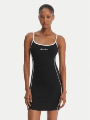 Guess Jeans Sukienka codzienna W6GKY1 KF641 Czarny Slim Fit. Czarne sukienki damskie Guess Jeans, na co dzień, l, z aplikacjami, z bawełny, bez kołnierzyka, bez ramiączek, proste. Za 299.99 zł.