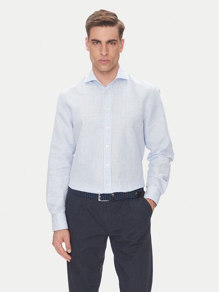 Baldessarini Koszula B3 10012.3710 Błękitny Regular Fit. Niebieskie koszule męskie Baldessarini, m, bez wzorów, z bawełny, bez kołnierzyka, bez ramiączek. Za 339.99 zł.