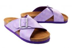 DR. BRINKMANN 700340-59 lila, klapki profilaktyczne damskie. Fioletowe klapki damskie Dr. Brinkmann, bez wzorów, bez obcasa, bez zapięcia. Za 214.90 zł.