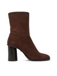 Gino Rossi Botki EO-ZOYA-121046S Brązowy. Brązowe botki damskie Gino Rossi, bez wzorów, ze skóry, bez obcasa, na słupku, bez zapięcia. Za 399.99 zł.