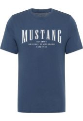 Męski T-Shirt Mustang Style Alex Dark Denim 1018007 5242. T-shirty męskie Mustang, m, bez wzorów, z denimu, bez kołnierzyka, bez ramiączek. Za 79.99 zł.