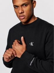 Calvin Klein Jeans Bluza Embroidered Logo J30J314536 Czarny Regular Fit. Czarne bluzy męskie Calvin Klein Jeans, m, bez wzorów, z jeansu, bez ramiączek, bez kaptura. Za 249.99 zł.