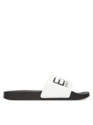 EA7 Emporio Armani Klapki 7X000108 AF15118 MZ096 Biały. Białe klapki męskie EA7 Emporio Armani, bez wzorów, z tworzywa sztucznego, bez zapięcia. Za 149.99 zł.