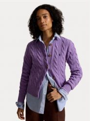 Polo Ralph Lauren Kardigan 211972104505 Fioletowy jasny Slim Fit. Fioletowe kardigany damskie Polo Ralph Lauren, xs, bez wzorów, z wełny, bez kołnierzyka. Za 1,199.00 zł.