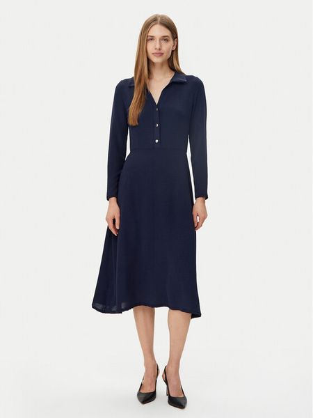 Morgan Sukienka codzienna 251-RDINAR Granatowy Regular Fit. Niebieskie sukienki damskie Morgan, na co dzień, bez wzorów, z syntetyku, bez kołnierzyka, bez ramiączek, proste. Za 209.99 zł.