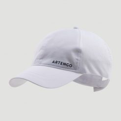 Czapka tenisowa z daszkiem Artengo TC500 rozmiar 58. Białe czapki damskie ARTENGO, bez wzorów, z materiału, sportowe. Za 24.99 zł.