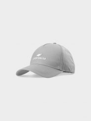 4F Czapka z daszkiem strapback uniseks - szara L/XL. Szare czapki damskie 4F, na lato, bez wzorów, z bawełny, klasyczne. W wyprzedaży za 39.99 zł.
