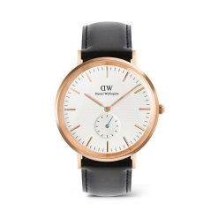 Zegarek Daniel Wellington. Czarne zegarki męskie Daniel Wellington, bez wzorów. Za 909.99 zł.