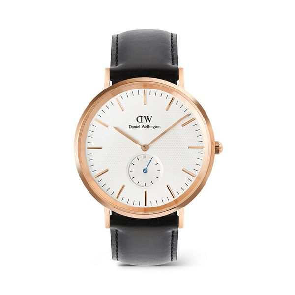 Zegarek Daniel Wellington. Czarne zegarki męskie Daniel Wellington, bez wzorów. Za 909.99 zł.