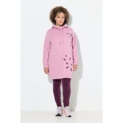 Damskie Bluza z kapturem oversize motyw z trawą kieszenie długi rękaw. Czerwone bluzy damskie Ulla Popken, plus size, bez wzorów, z bawełny, casualowe, bez ramiączek, z kapturem. Za 279.99 zł.