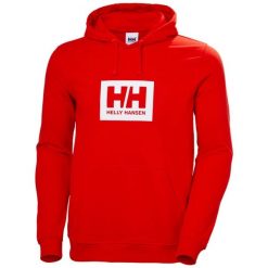 Bluza Helly Hansen Box. Czerwone bluzy męskie Helly Hansen, m, bez wzorów, casualowe, bez ramiączek, z kapturem. W wyprzedaży za 321.85 zł.