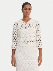 Fracomina Kardigan FR26ST8018K488R6 Écru Regular Fit. Kardigany damskie Fracomina, m, bez wzorów, z bawełny, bez kołnierzyka. Za 559.99 zł.