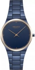 Zegarek damski Obaku Denmark V305LXSLSL niebieski. Niebieskie zegarki damskie OBAKU. Za 774.00 zł.