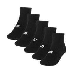 Skarpety męskie 4F 5-pak, bawełniane, bezszwowe, ponad kostkę. Czarne skarpety męskie 4F, bez wzorów, z bawełny. Za 51.99 zł.