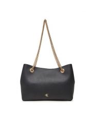 Calvin Klein Torebka Minimal Monogram Shoulder Bag Wi LV04F3205G Czarny. Czarne torebki do ręki damskie Calvin Klein, bez wzorów, z materiału, bez dodatków. Za 369.99 zł.