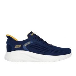 Tenisówki Skechers Model Slip-ins Bobs Squad Chaos Kolor Niebieski. Niebieskie trampki męskie Skechers, bez wzorów, z tkaniny, sportowe, bez zapięcia, Skechers Sport. Za 359.99 zł.