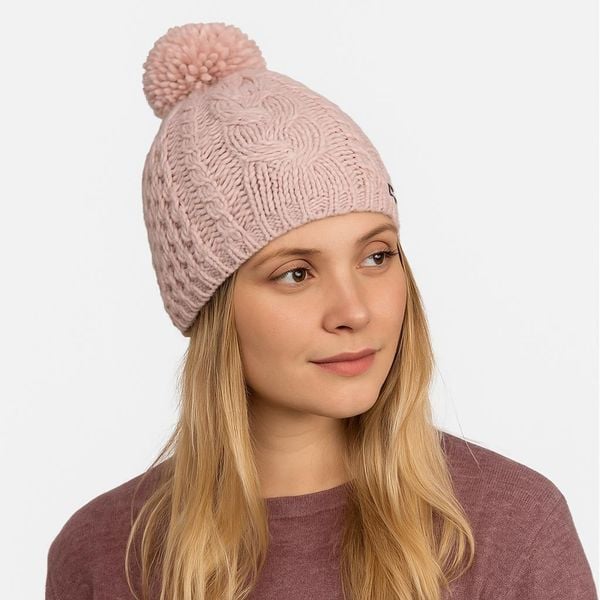 Czapka Eisbar Afra Pompon MÜ. Czerwone czapki damskie Eisbar, bez wzorów, z wełny, sportowe. Za 179.90 zł.