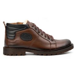 Mario Pala Buty męskie zimowe 865MP brązowe. Brązowe botki męskie na jesień, bez wzorów, bez obcasa, bez zapięcia. Za 484.00 zł.