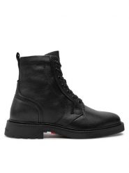 Tommy Hilfiger Trzewiki FM0FM05183 Czarny. Czarne botki męskie Tommy Hilfiger, bez wzorów, ze skóry, bez obcasa, bez zapięcia. Za 399.99 zł.