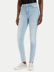 Guess Jeansy W6GA46 D0688 Niebieski Skinny Fit. Niebieskie jeansy damskie Guess, z aplikacjami, z bawełny. Za 524.99 zł.