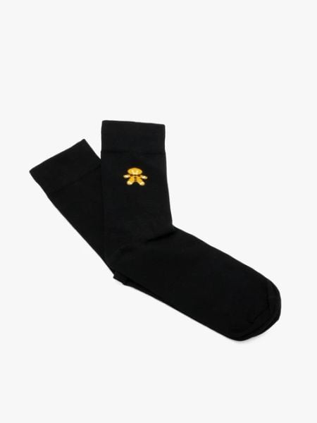 Świąteczne skarpety unisex. Czarne skarpetki damskie Ryłko, bez wzorów, z bawełny. Za 24.99 zł.