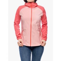 Kurtka softshell damska Columbia Heather Canyon Softshell. Czerwone kurtki sportowe damskie Columbia, bez wzorów, z softshellu, bez ramiączek, bez kaptura, trekkingowe. W wyprzedaży za 272.20 zł.