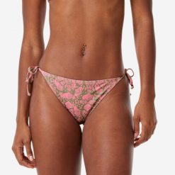 Dół kostiumu kąpielowego damski Roxy Tie Side. Zielone bikini Roxy, bez wzorów, z tkaniny. Za 129.99 zł.