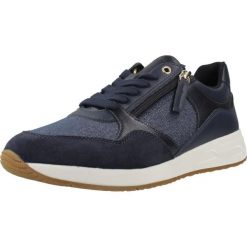 Buty GEOX D BULMYA Niebieski. Niebieskie obuwie trekkingowe damskie Geox, ze skóry, bez zapięcia. Za 241.99 zł.