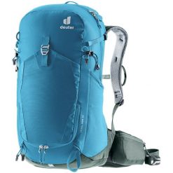 Plecak turystyczny Deuter Trail Pro 33 - wave/ivy. Niebieskie plecaki męskie Deuter, bez wzorów, z materiału. Za 833.79 zł.