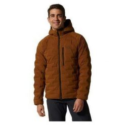 Kurtka puchowa męska Mountain Hardwear Stretchdown Hoody. Brązowe kurtki sportowe męskie MOUNTAIN HARDWEAR, na zimę, m, bez wzorów, z puchu, bez kaptura, narciarskie. Za 1,247.10 zł.