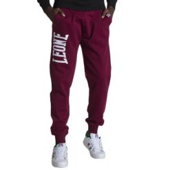 Bluza z bawełna z sznurek regulacyjny na co dzień. Brązowe spodnie materiałowe męskie LEONE 1947 APPAREL, bez wzorów, z bawełny. Za 141.46 zł.