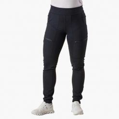 Spodnie outdoor Wędrówki Damska Swedemount Trondheim Trekking Tights wodoodporne. Czarne spodnie sportowe damskie SWEDEMOUNT, na lato, bez wzorów, z tkaniny, sportowe, outdoorowe. Za 329.99 zł.