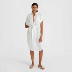 Damska Sukienka Cali Beach Shirt Dress snow white rozmiar S. Białe sukienki damskie O Neill, s, bez wzorów, sportowe, bez kołnierzyka, bez ramiączek, sportowe. Za 305.84 zł.