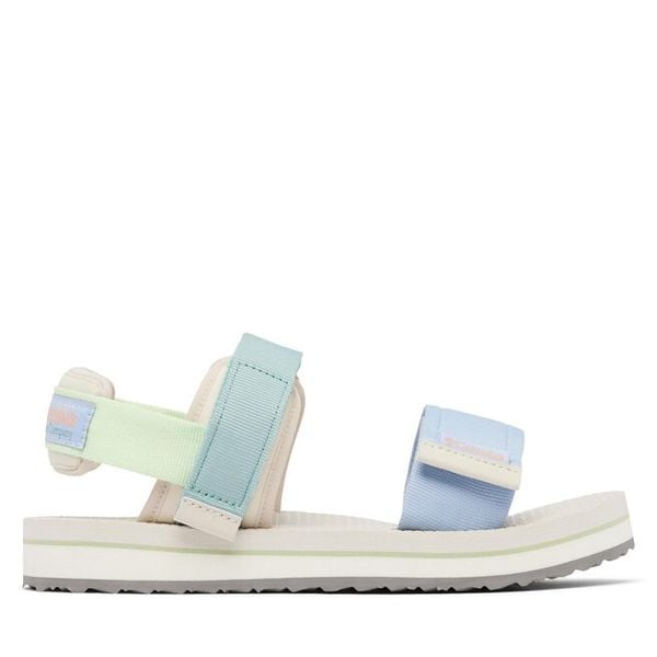 Sandały Columbia. Niebieskie sandały damskie Columbia, bez wzorów, bez obcasa, na płaskiej podeszwie, bez zapięcia. Za 169.99 zł.