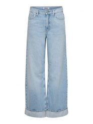 ONLY Jeansy Hope 15343018 Niebieski Wide Leg. Niebieskie jeansy damskie ONLY, bez wzorów, z bawełny. Za 229.99 zł.