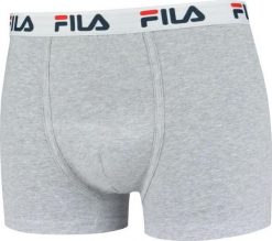 Bokserki męskie Fila 1-pack szare. Szare bokserki męskie 661, bez wzorów, z bawełny. Za 113.99 zł.