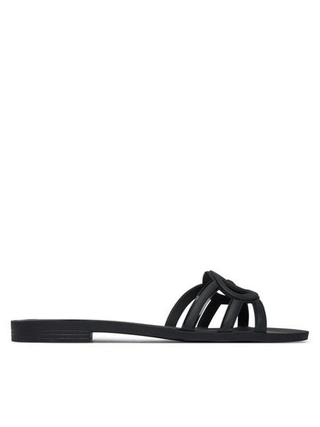 Guess Klapki FLJHO2 ELE03 Czarny. Czarne klapki damskie Guess, z aplikacjami, z syntetyku, bez obcasa, bez zapięcia. Za 162.99 zł.