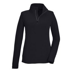 Bluza damska Killtec KSW 101 WMN FLC SHRT. Czarne bluzy damskie KILLTEC, bez wzorów, bez ramiączek, bez kaptura. W wyprzedaży za 89.99 zł.