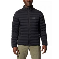 Kurtka puchowa męska Mountain Hardwear Deloro Down. Czarne kurtki sportowe męskie MOUNTAIN HARDWEAR, na zimę, m, bez wzorów, z puchu, bez kaptura, narciarskie. Za 999.00 zł.
