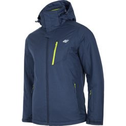 Kurtka narciarska męska KUMN253R - granat melanż. Brązowe kurtki sportowe męskie 4F, m, bez wzorów, z kapturem, climacool (adidas). W wyprzedaży za 249.99 zł.