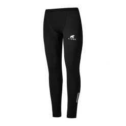 Damskie legginsy do biegania. Czarne legginsy damskie FJORK MERINO, bez wzorów, z elastanu. W wyprzedaży za 199.00 zł.